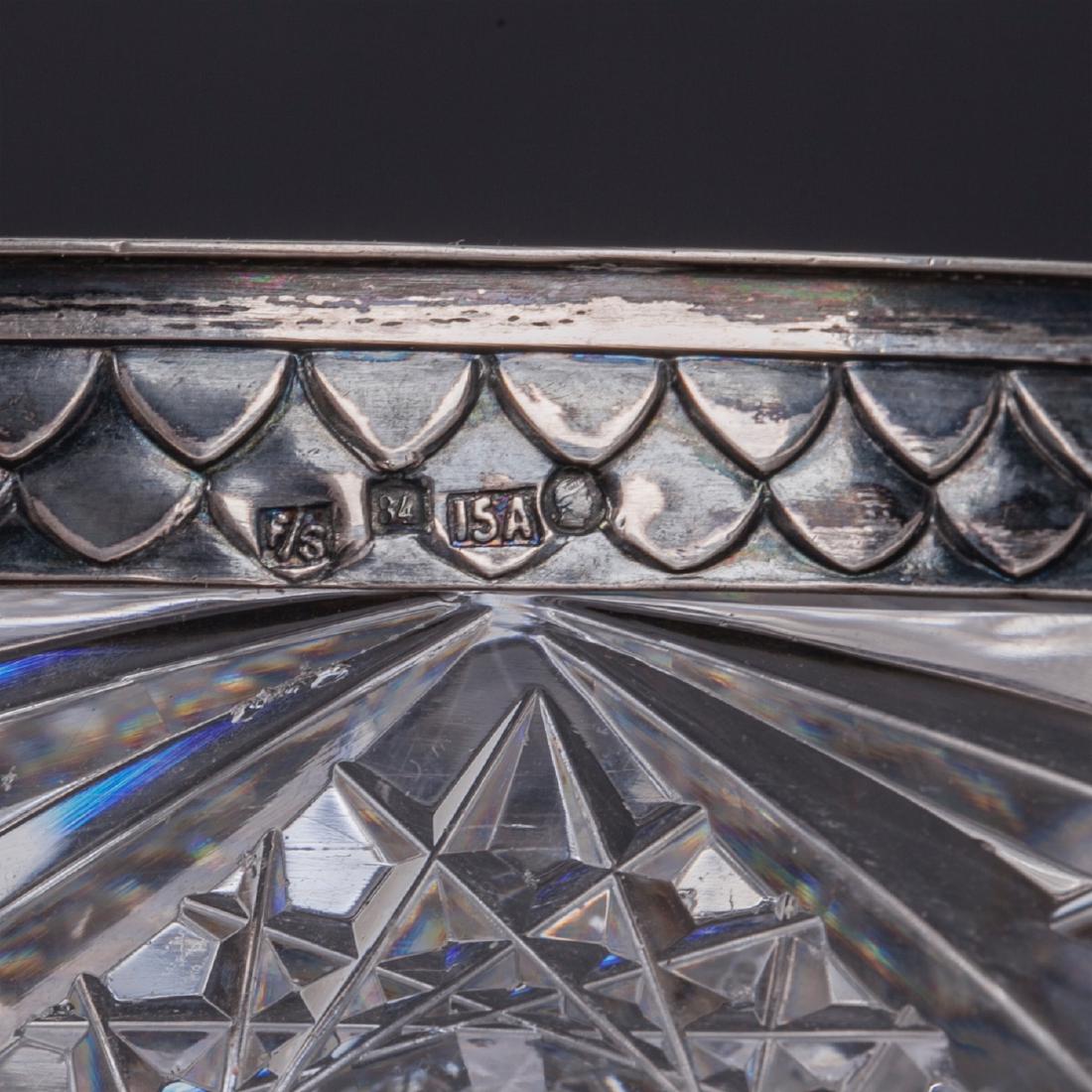 Russian silver & crystal vase with a"fish scale" — image 3