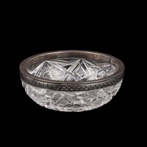 Russian silver & crystal vase with a"fish scale" — image 4