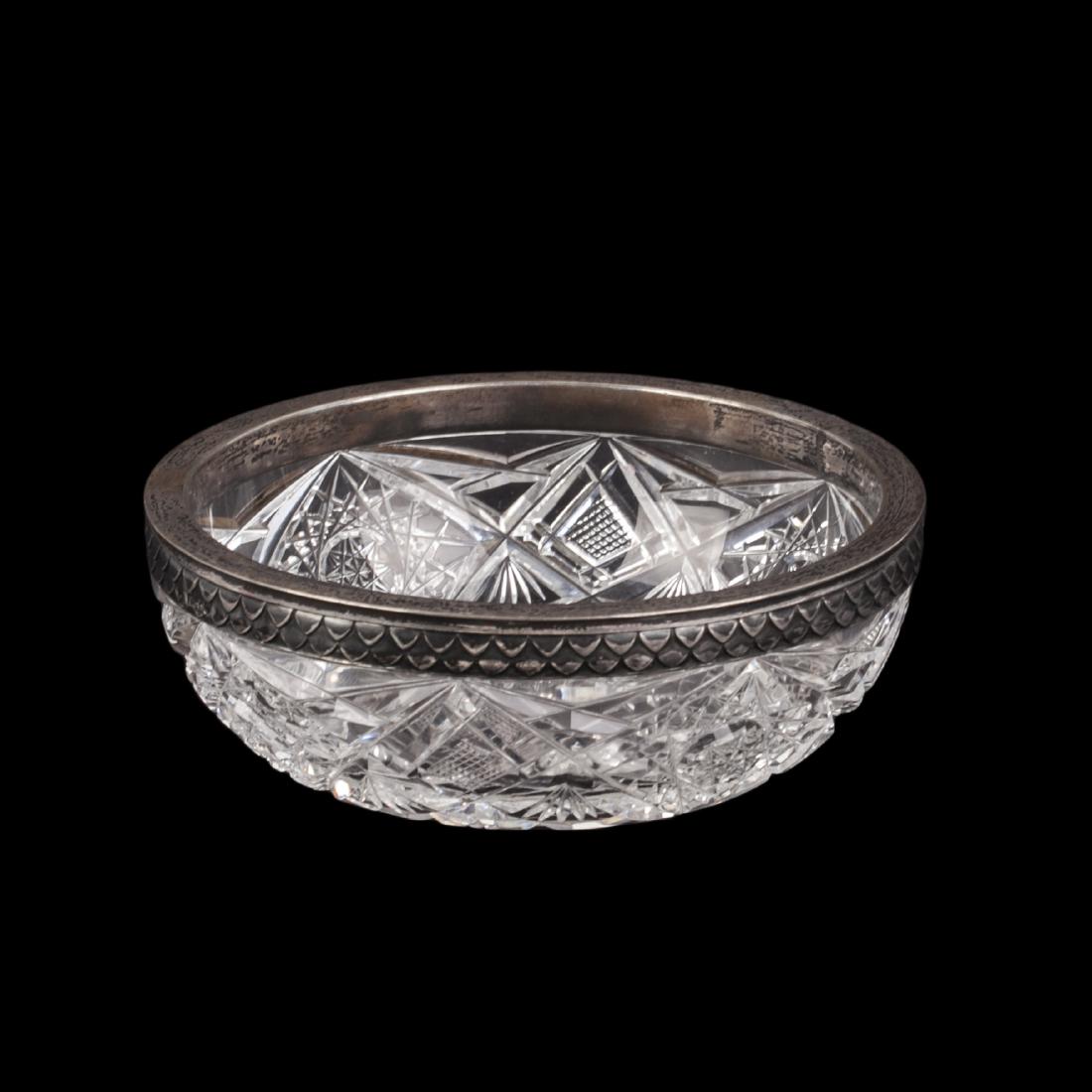 Russian silver & crystal vase with a"fish scale" — image 4