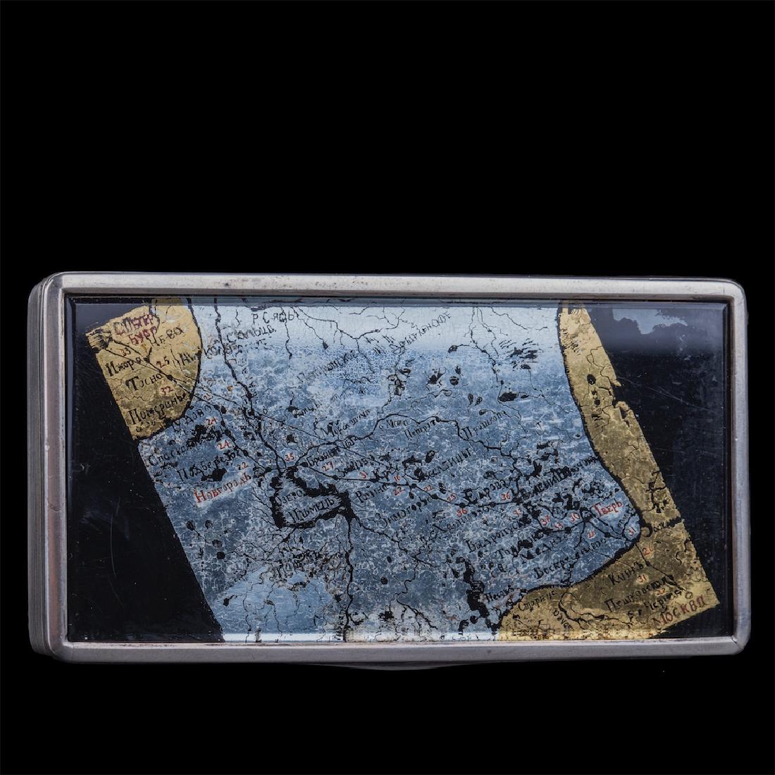 Faberge casket with Moscow-Petersburg region map — image 4