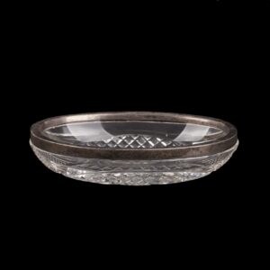 Russian silver and crystal tray — image 1