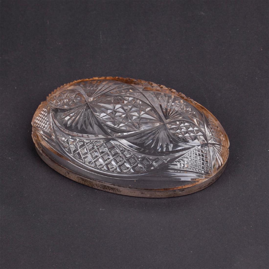 Russian silver and crystal tray — image 2