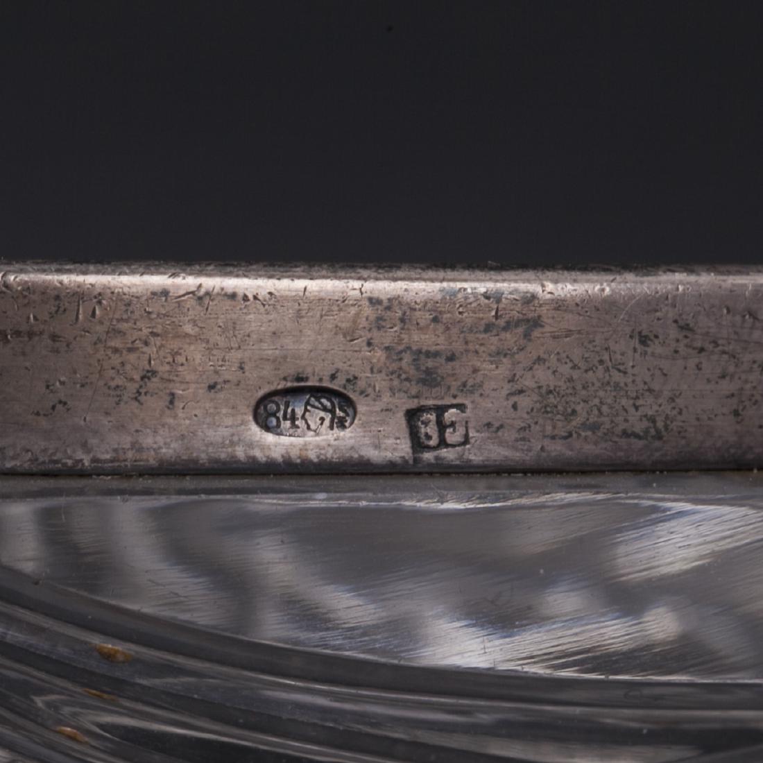 Russian silver and crystal tray — image 3