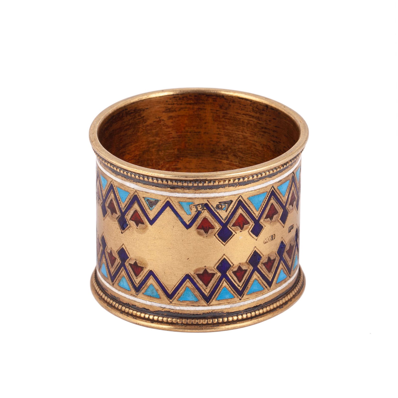 A Russian silver and enamel napkin ring — image 2