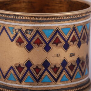A Russian silver and enamel napkin ring — image 4
