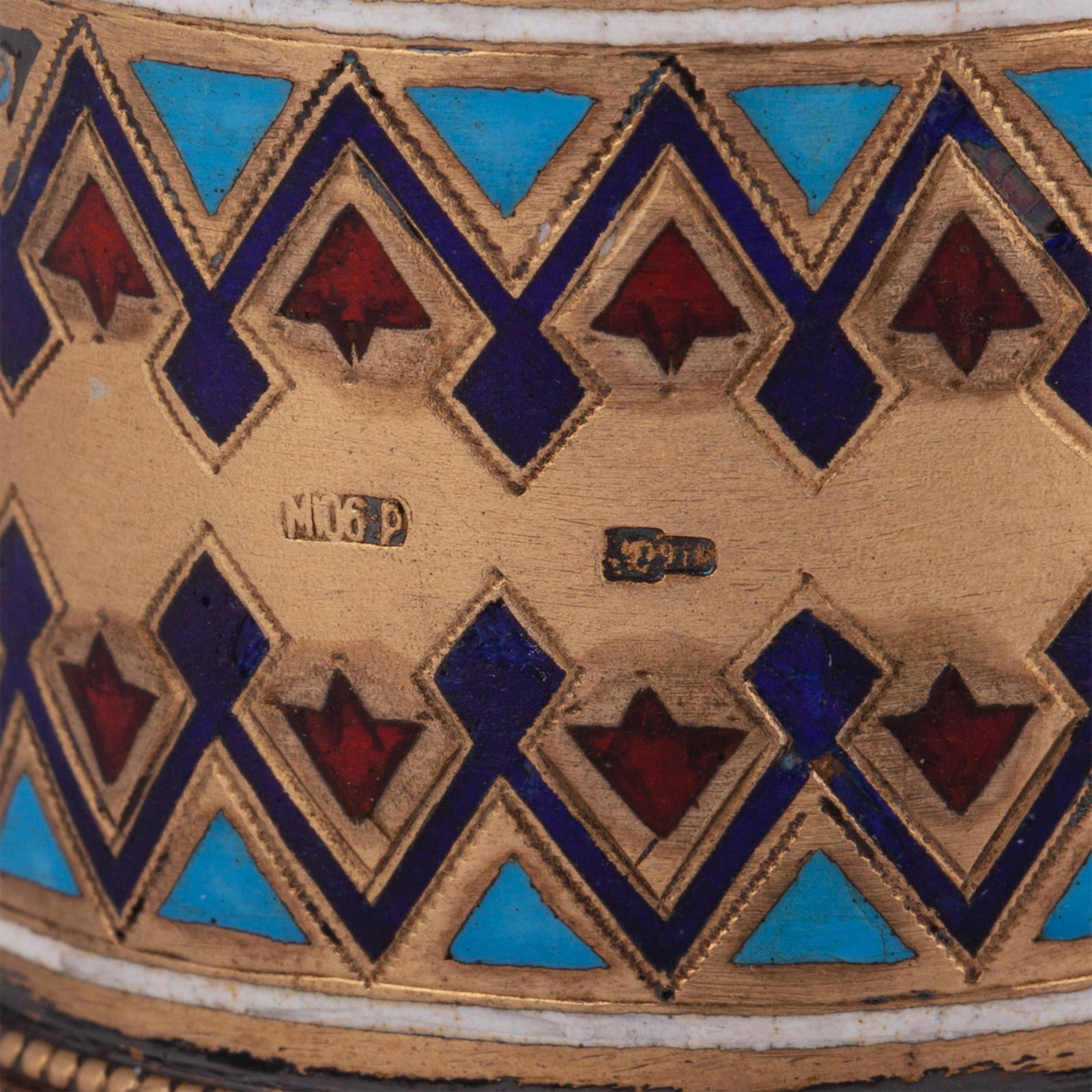 A Russian silver and enamel napkin ring — image 5
