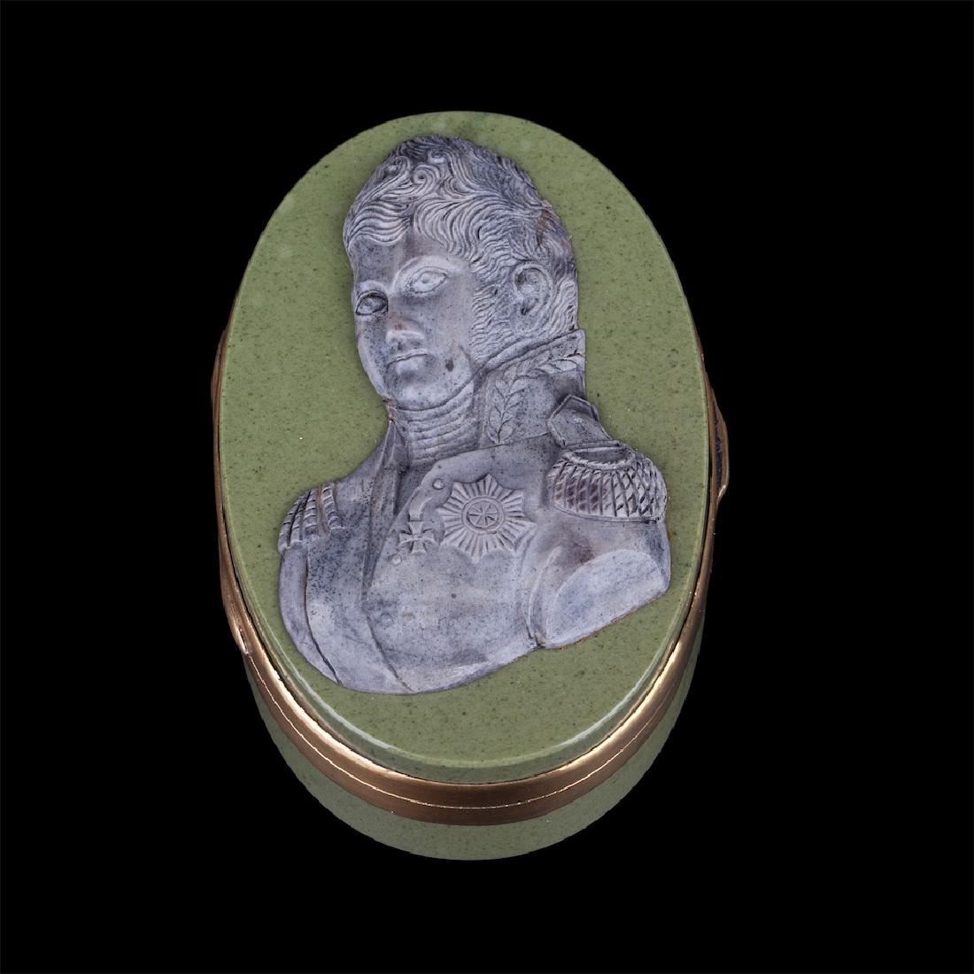 Russian silver-gilt and porfiry casket — image 1