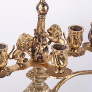 An impressive rococo style Menorah — image 3