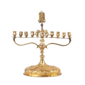 An impressive rococo style Menorah — image 4