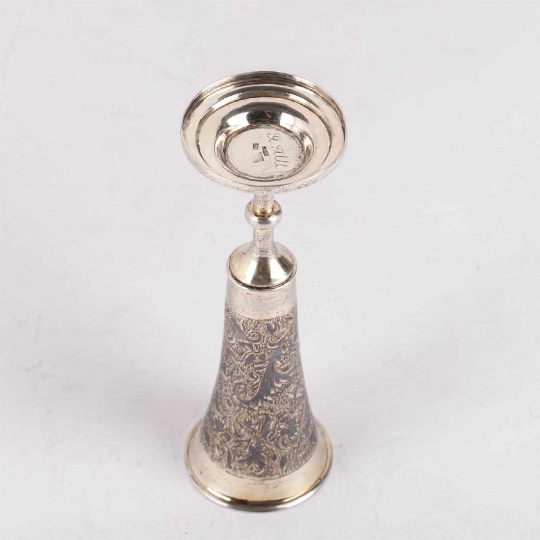 Russian silver and niello champagne goble — image 3