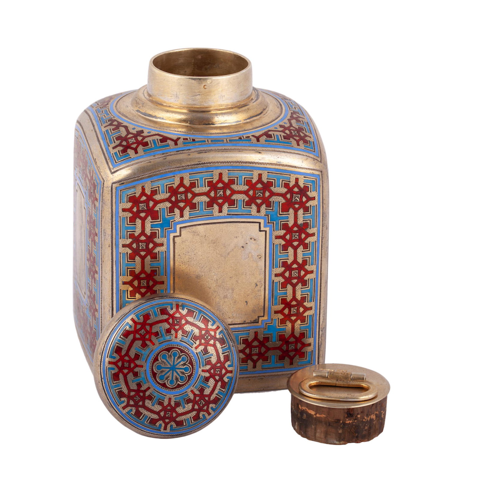 A Silver-gilt tea caddy in Russian style — image 8