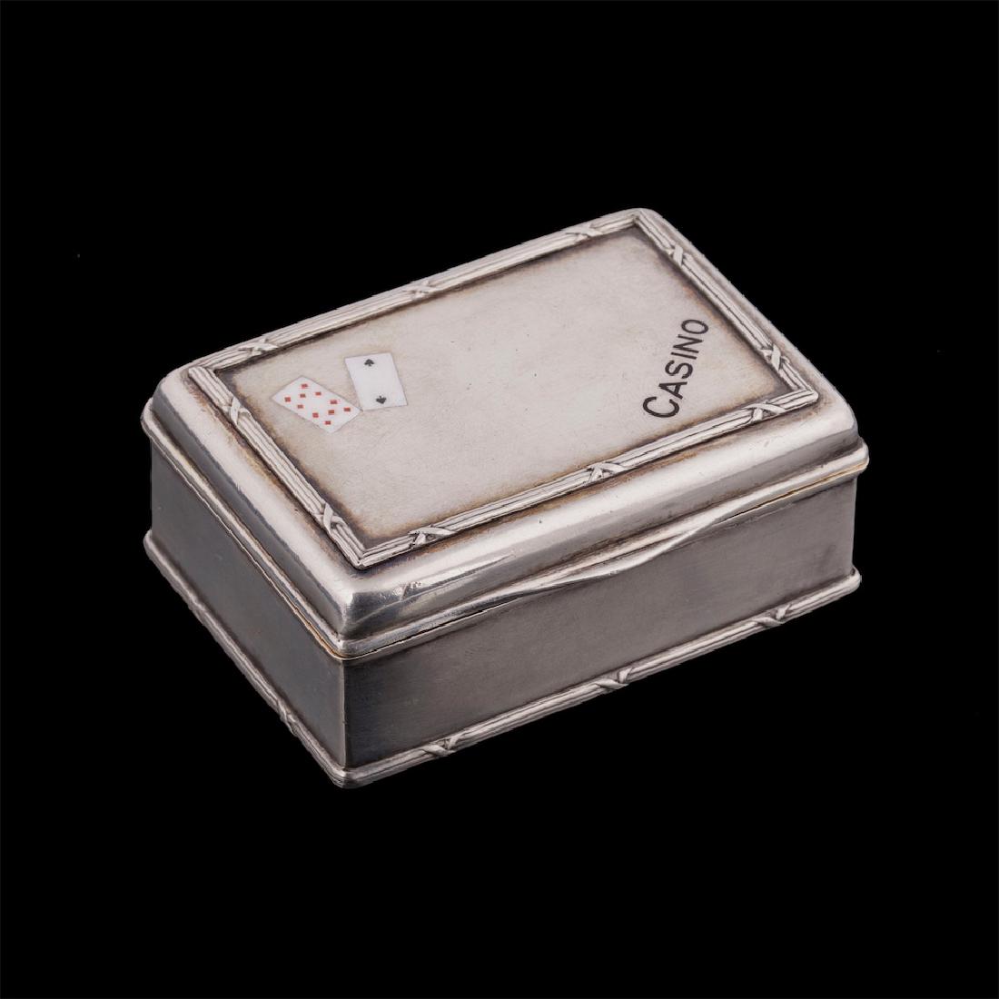 Russian silver-gilt case for playing cards — image 1