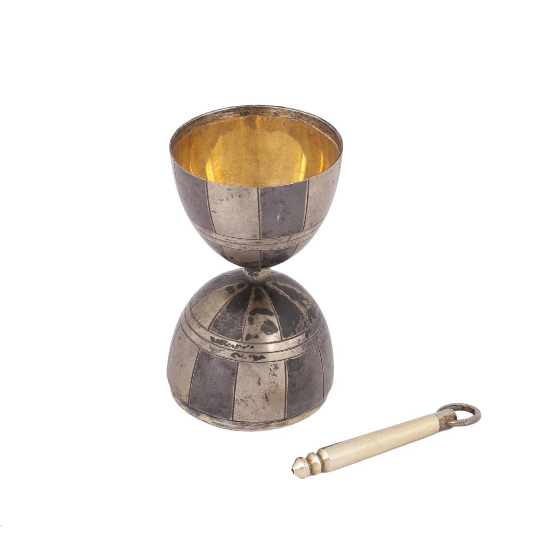 Russian silver travel cigar astray and a punch — image 2