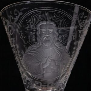 An unusual Russian glass with depiction — image 2
