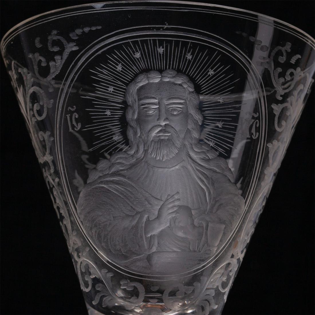 An unusual Russian glass with depiction — image 2