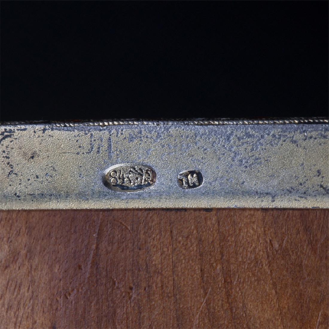 Russian silver and enamel box with inscription — image 5