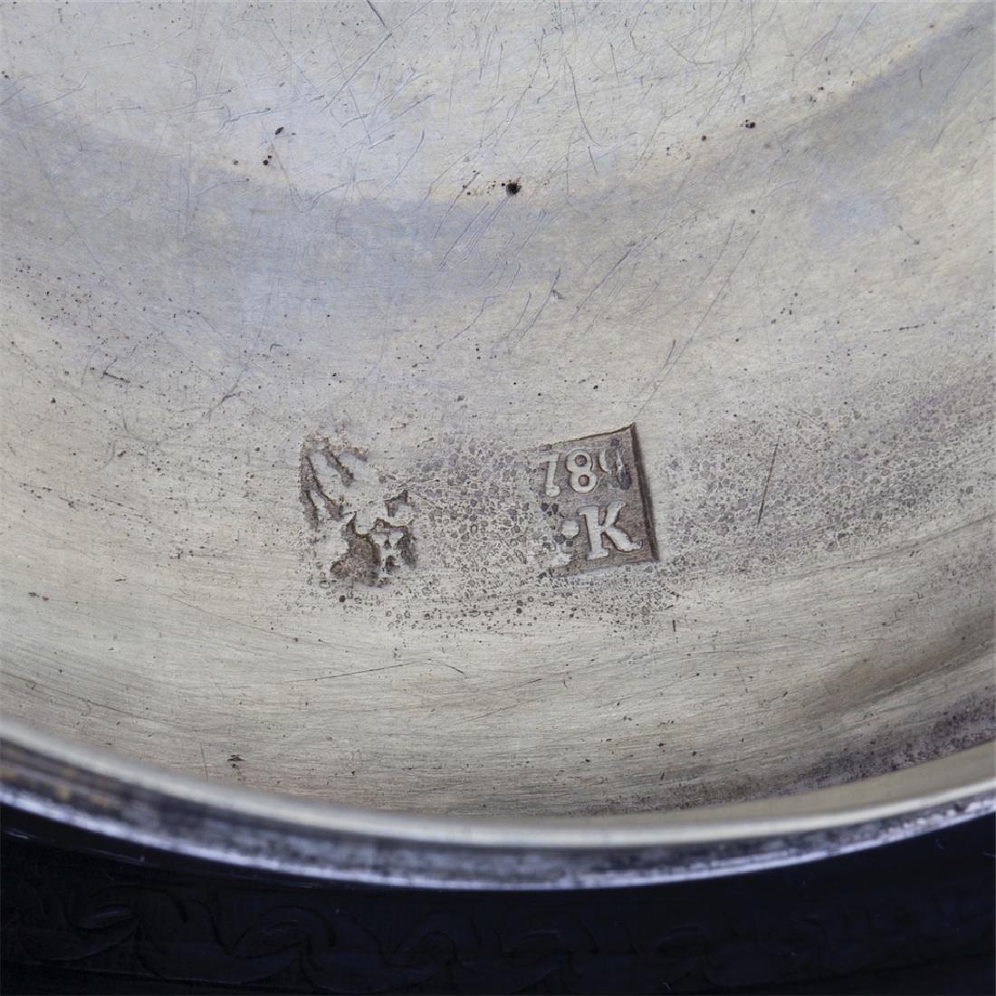 Russian silver rounded snuff box — image 5