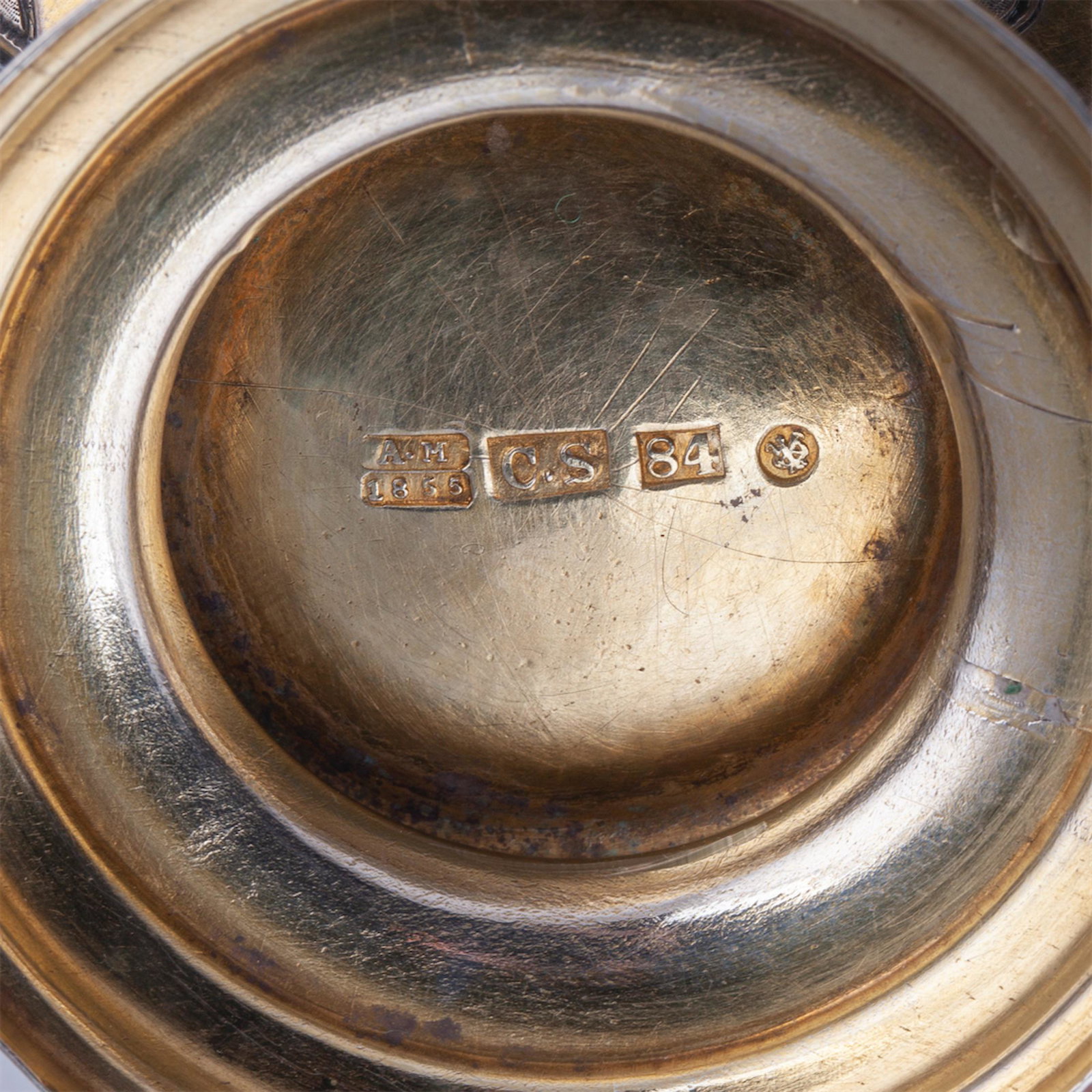 A Russian silver-gilt tea cup and saucer — image 4