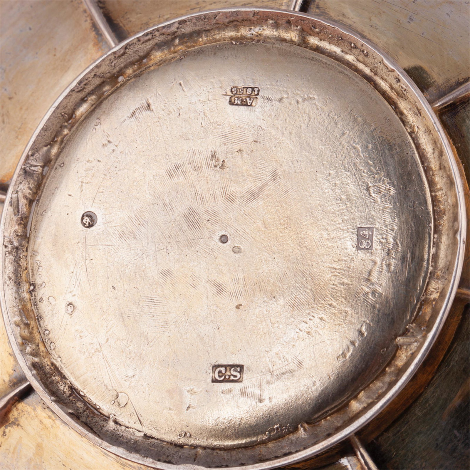 A Russian silver-gilt tea cup and saucer — image 5