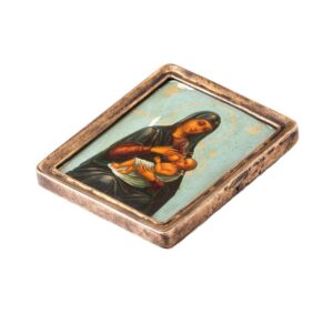 Rare Russian travel icon "Nursing Madonna" — image 2