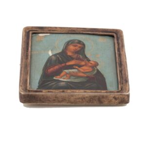Rare Russian travel icon "Nursing Madonna" — image 4