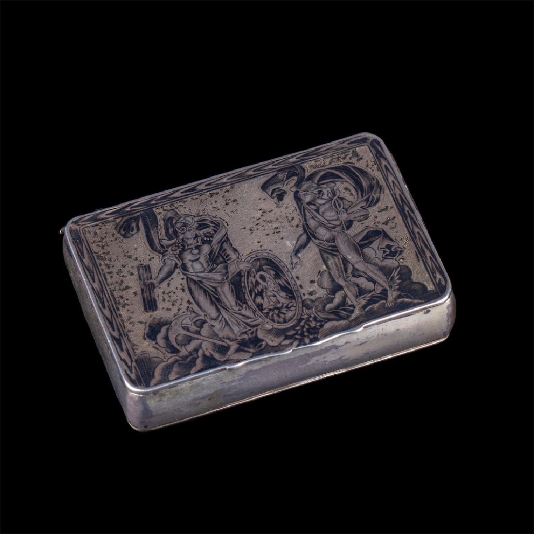 Russian silver-gilt and niello casket — image 1