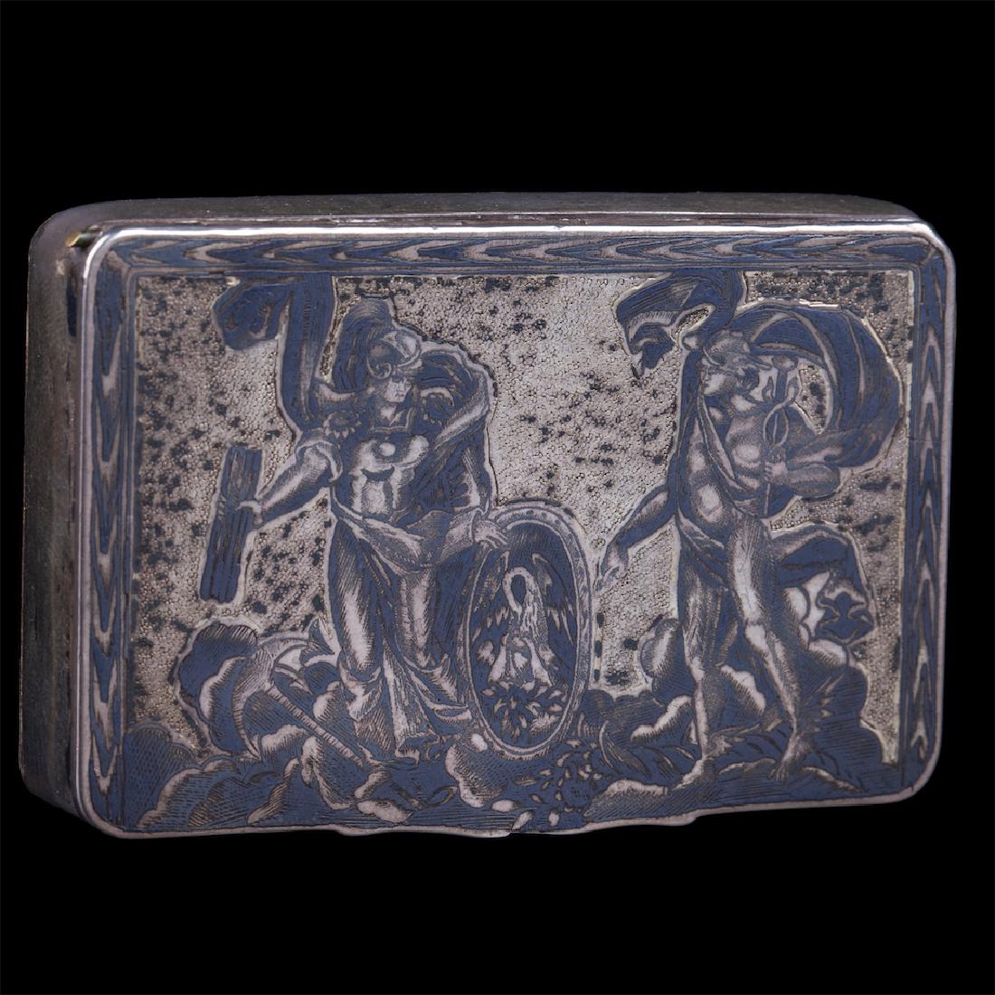 Russian silver-gilt and niello casket — image 3