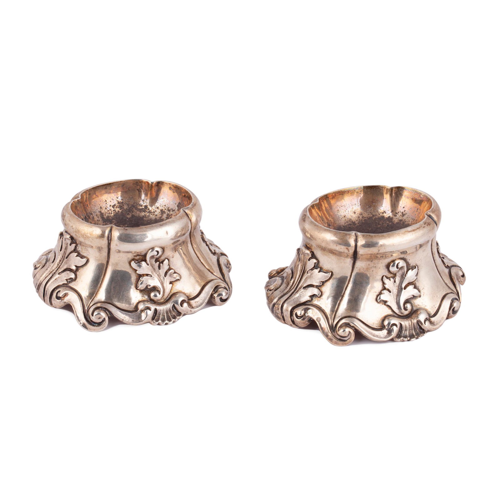 A pair of Russian baroque salt cellars — image 1
