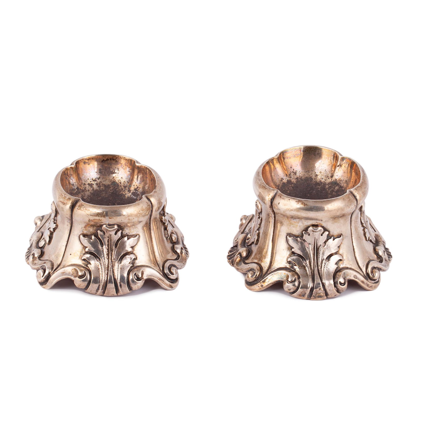 A pair of Russian baroque salt cellars — image 2