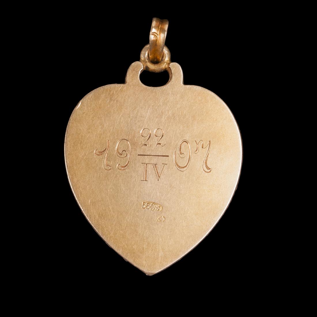 Faberge gold necklace with medallion — image 3