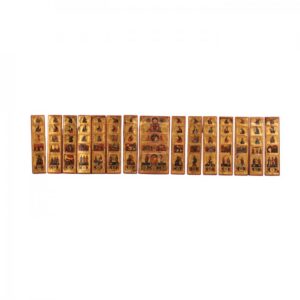 Russian 15-panel portable iconostasis — image 1