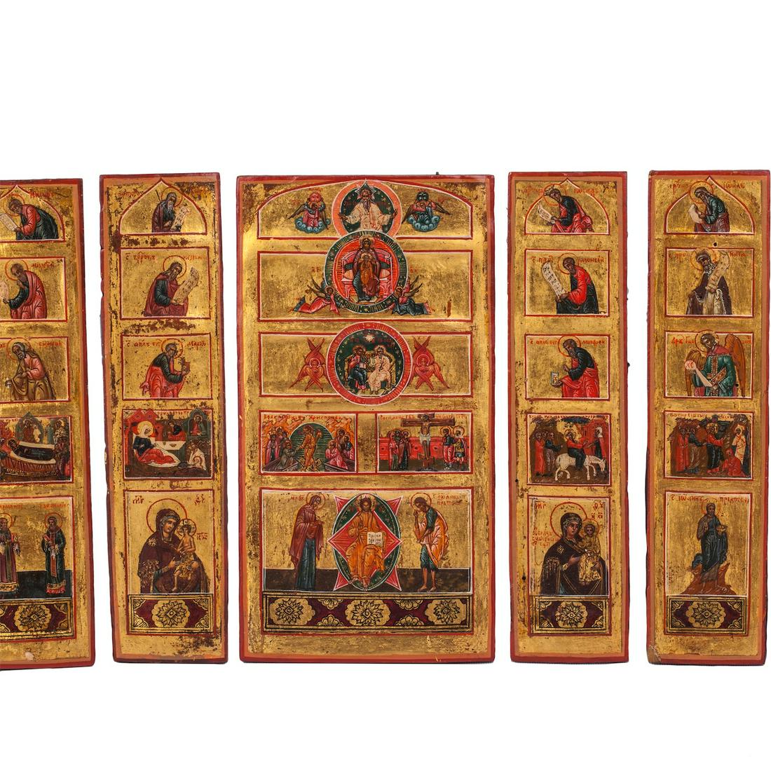 Russian 15-panel portable iconostasis — image 2