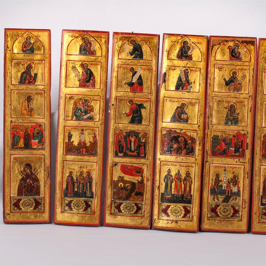 Russian 15-panel portable iconostasis — image 3