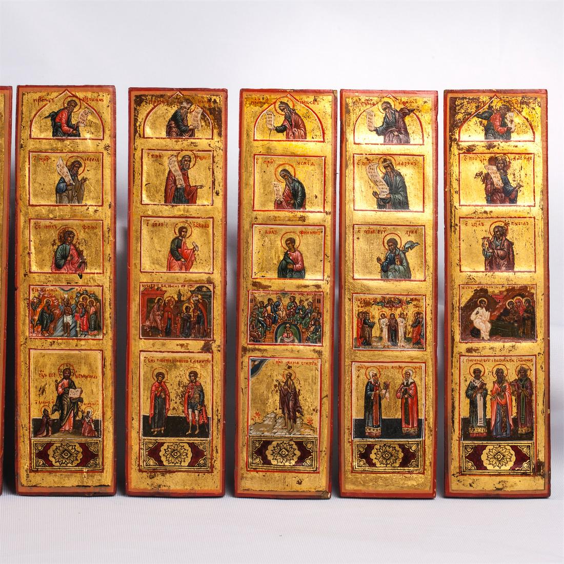 Russian 15-panel portable iconostasis — image 4
