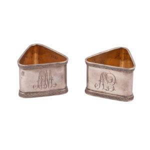 A pair of Russian silver napkin rings — image 1