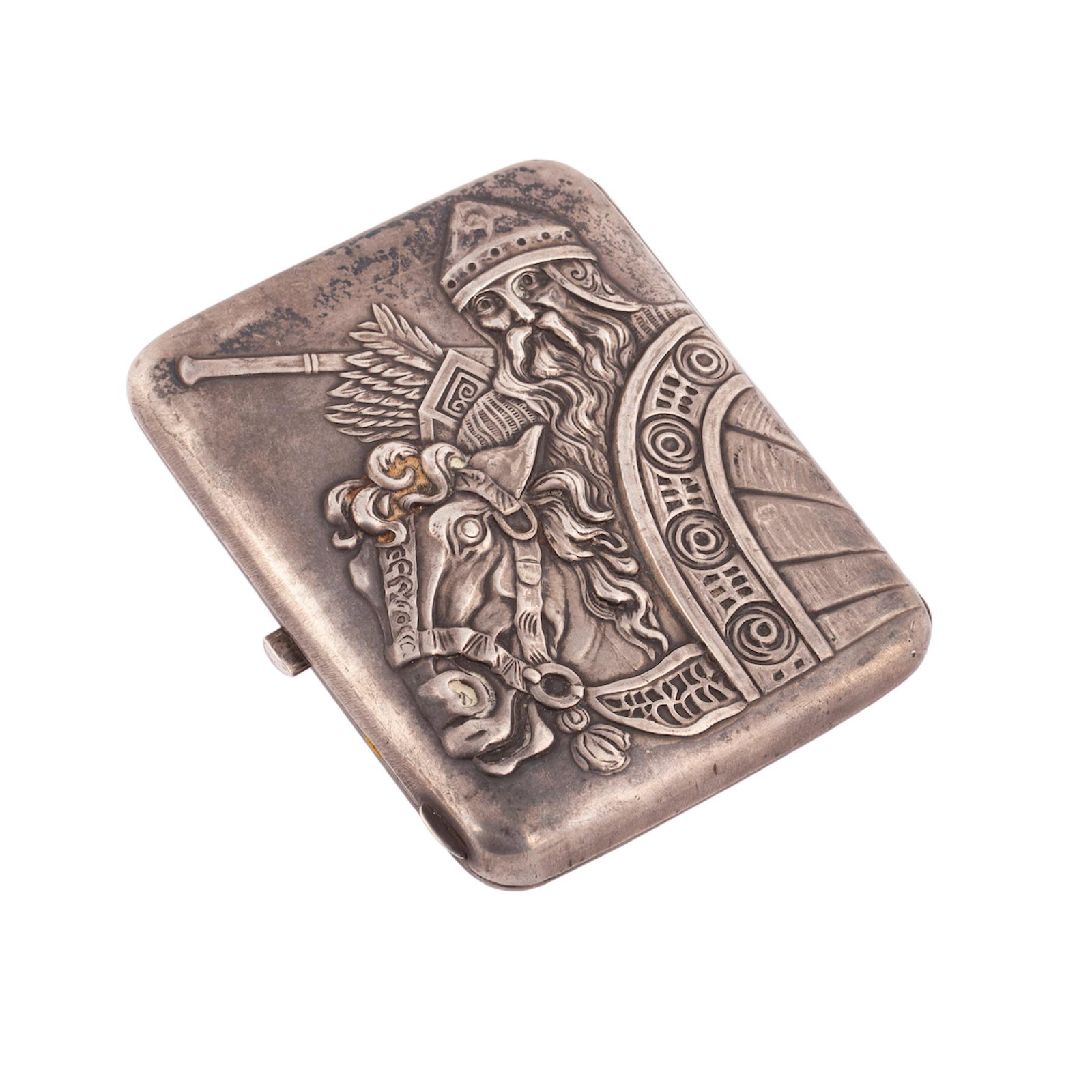 A Russian silver and engraved cigarette case — image 1
