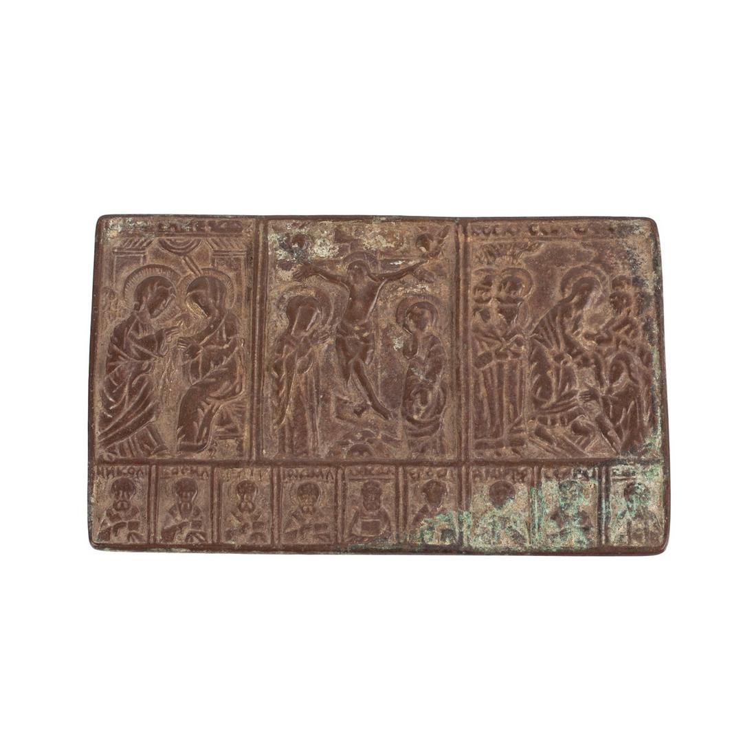 Rare Russian copper icon. 16th century(?) — image 1