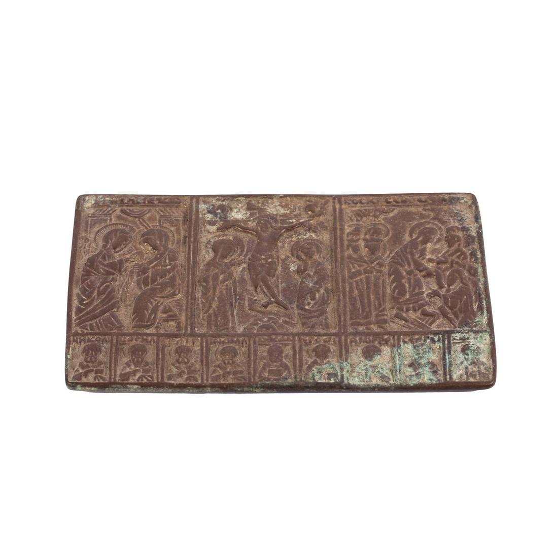Rare Russian copper icon. 16th century(?) — image 3