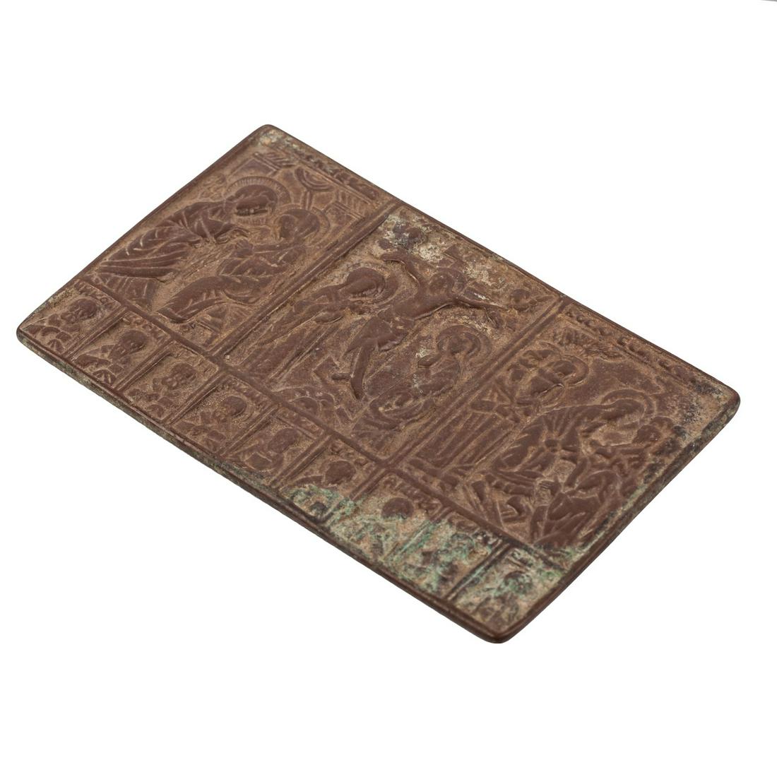 Rare Russian copper icon. 16th century(?) — image 4