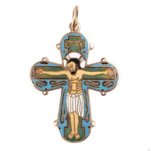 Russian gold 14K wearable cross — image 1
