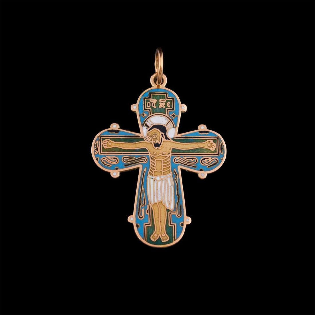 Russian gold 14K wearable cross — image 3