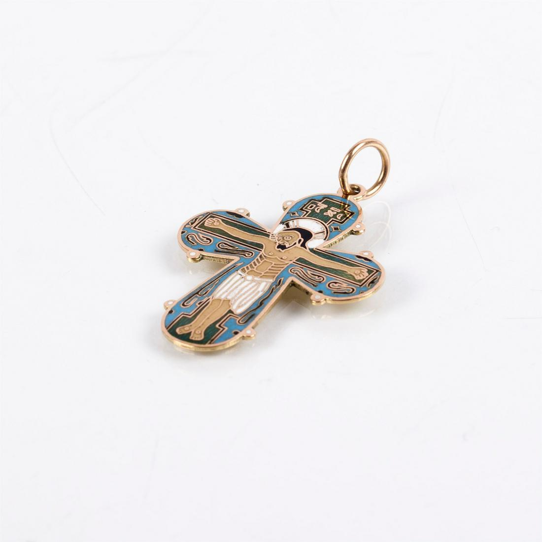 Russian gold 14K wearable cross — image 4