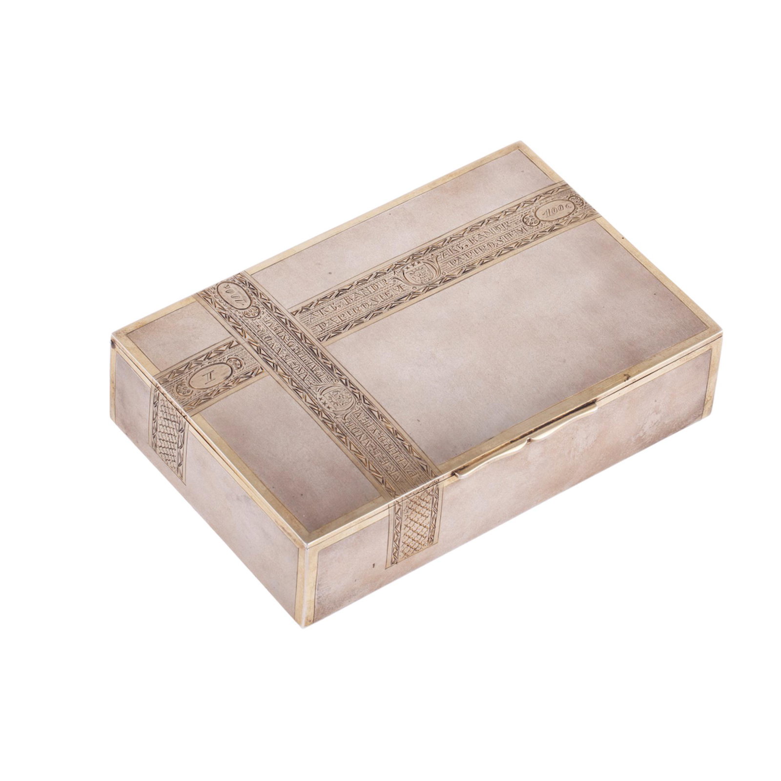 First Latvian Republic Silver cigar box — image 1