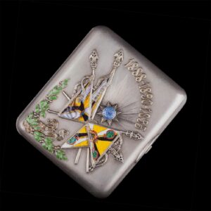 Russian silver and enamel cigarette case — image 1