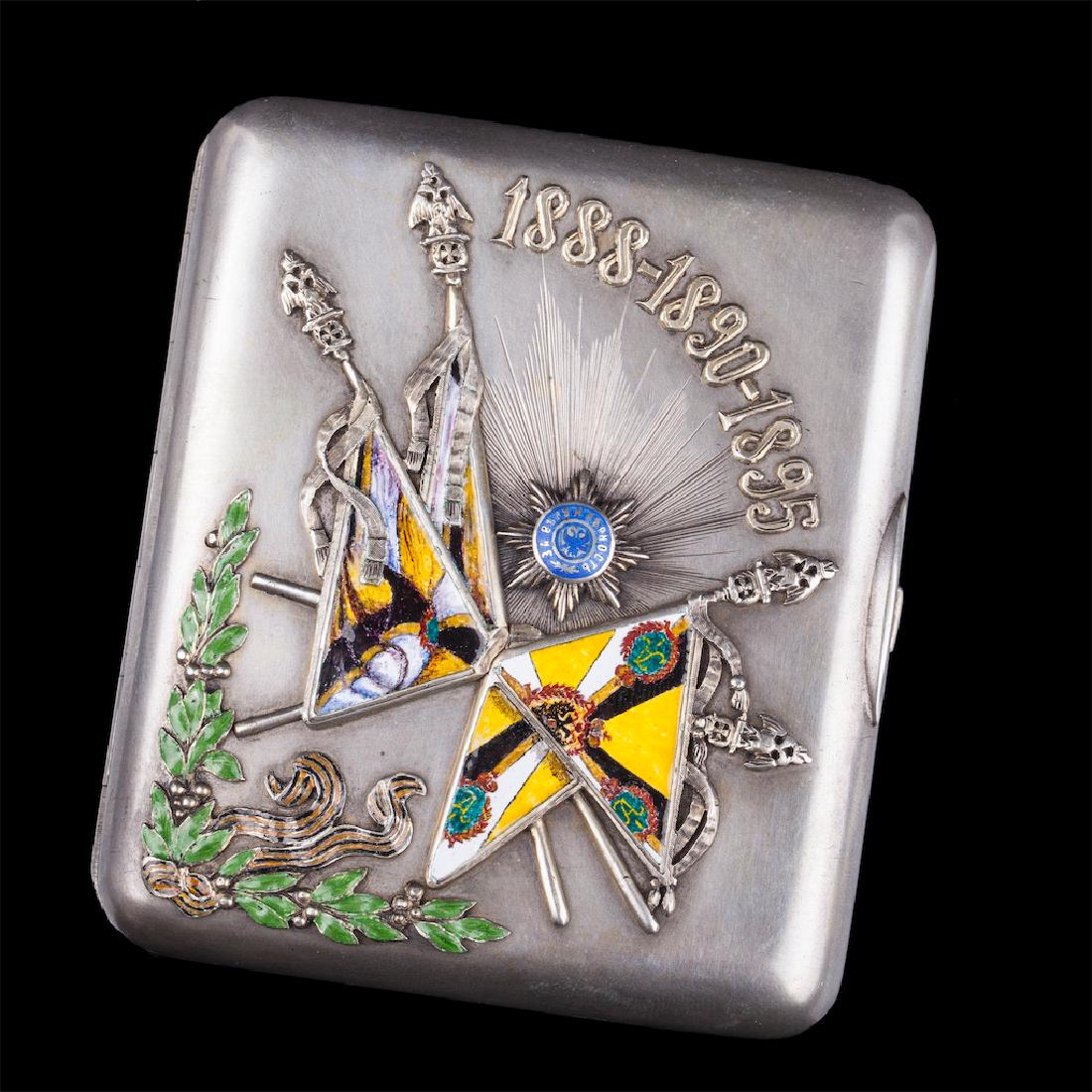 Russian silver and enamel cigarette case — image 2