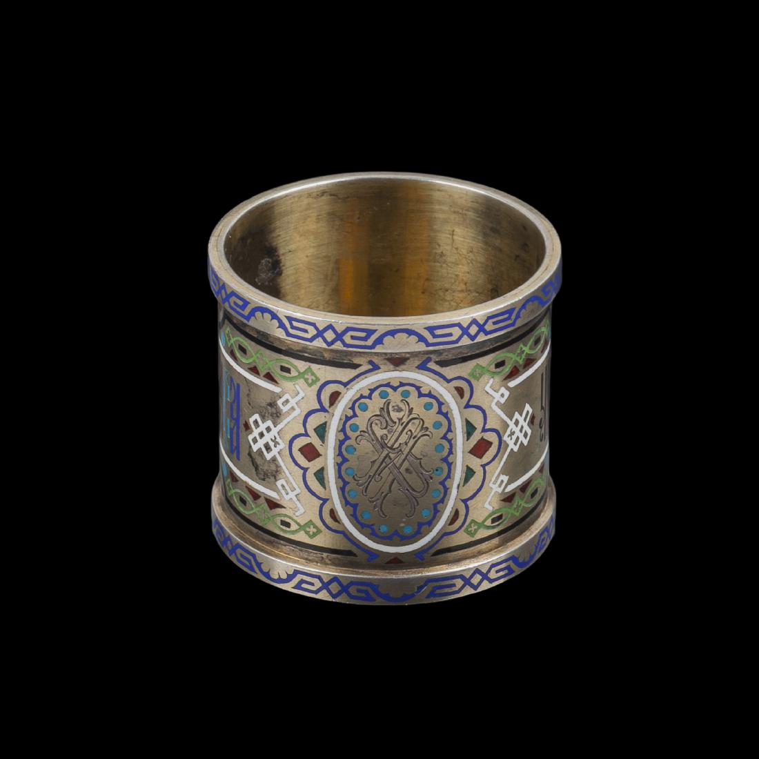 Russian napkin ring with proverb — image 1