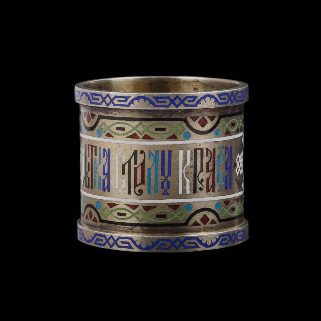 Russian napkin ring with proverb — image 3
