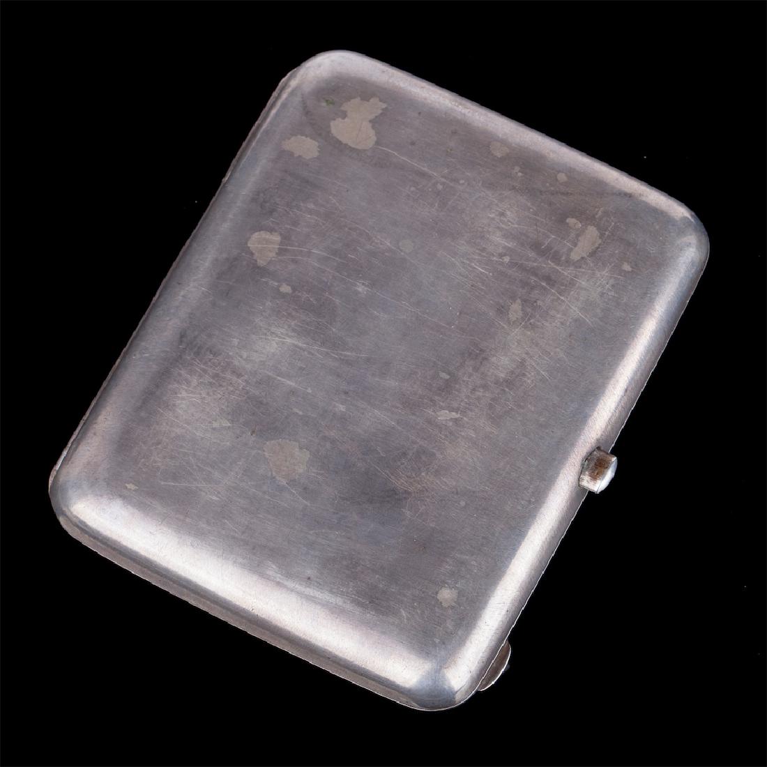 Russian silver cigarette case with lya Muromets — image 2