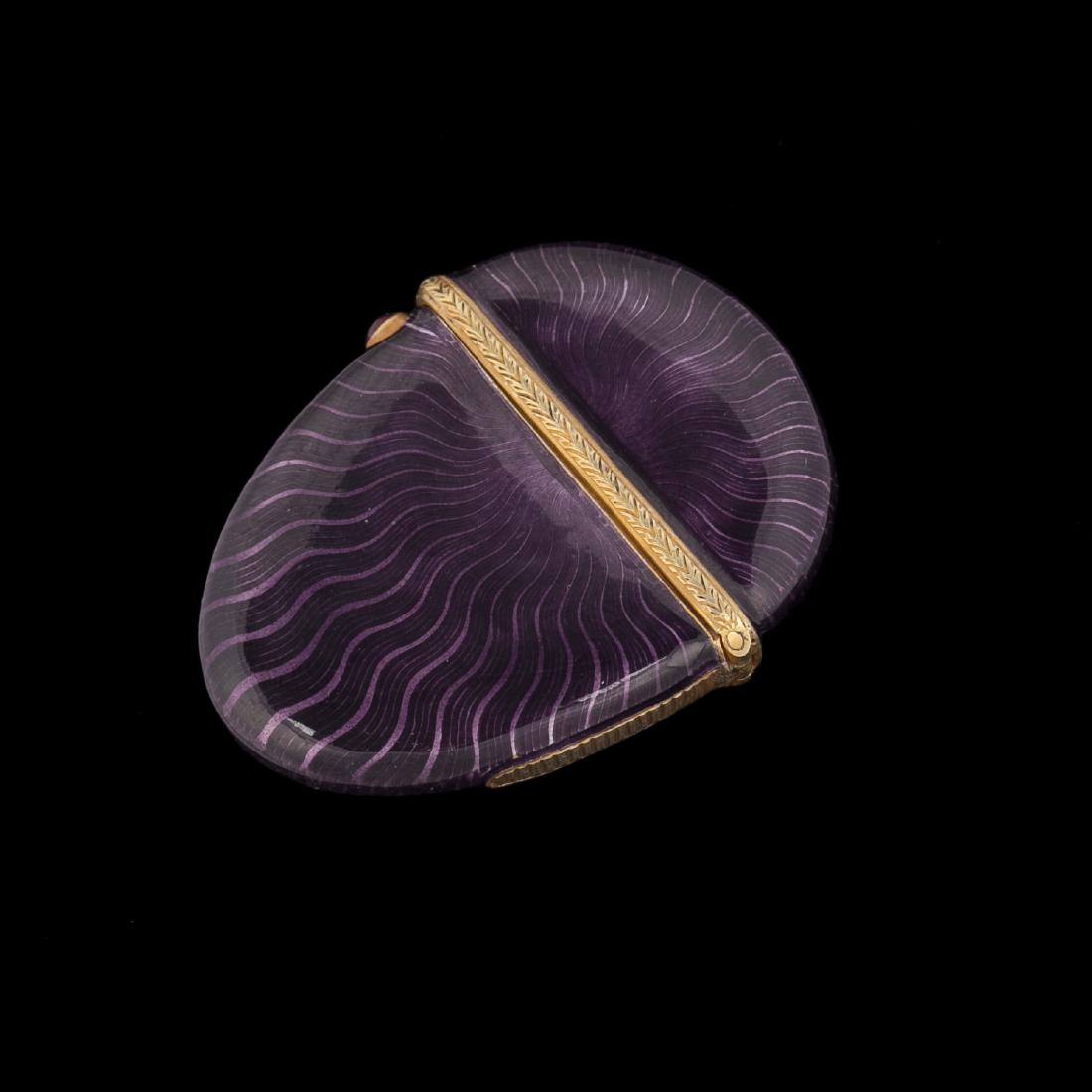 Faberge silver and guilloche enamel match-box — image 1