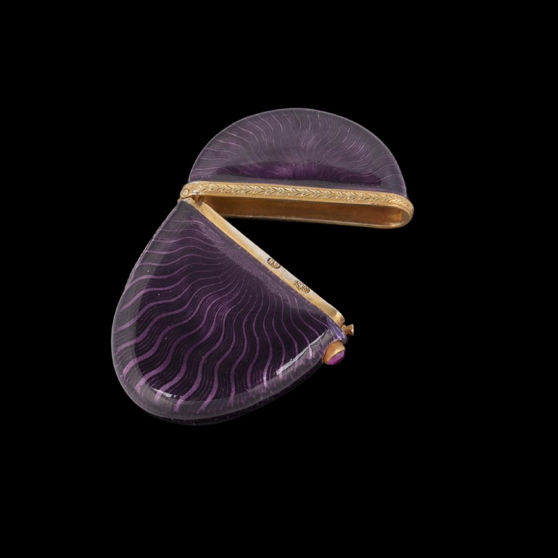 Faberge silver and guilloche enamel match-box — image 2